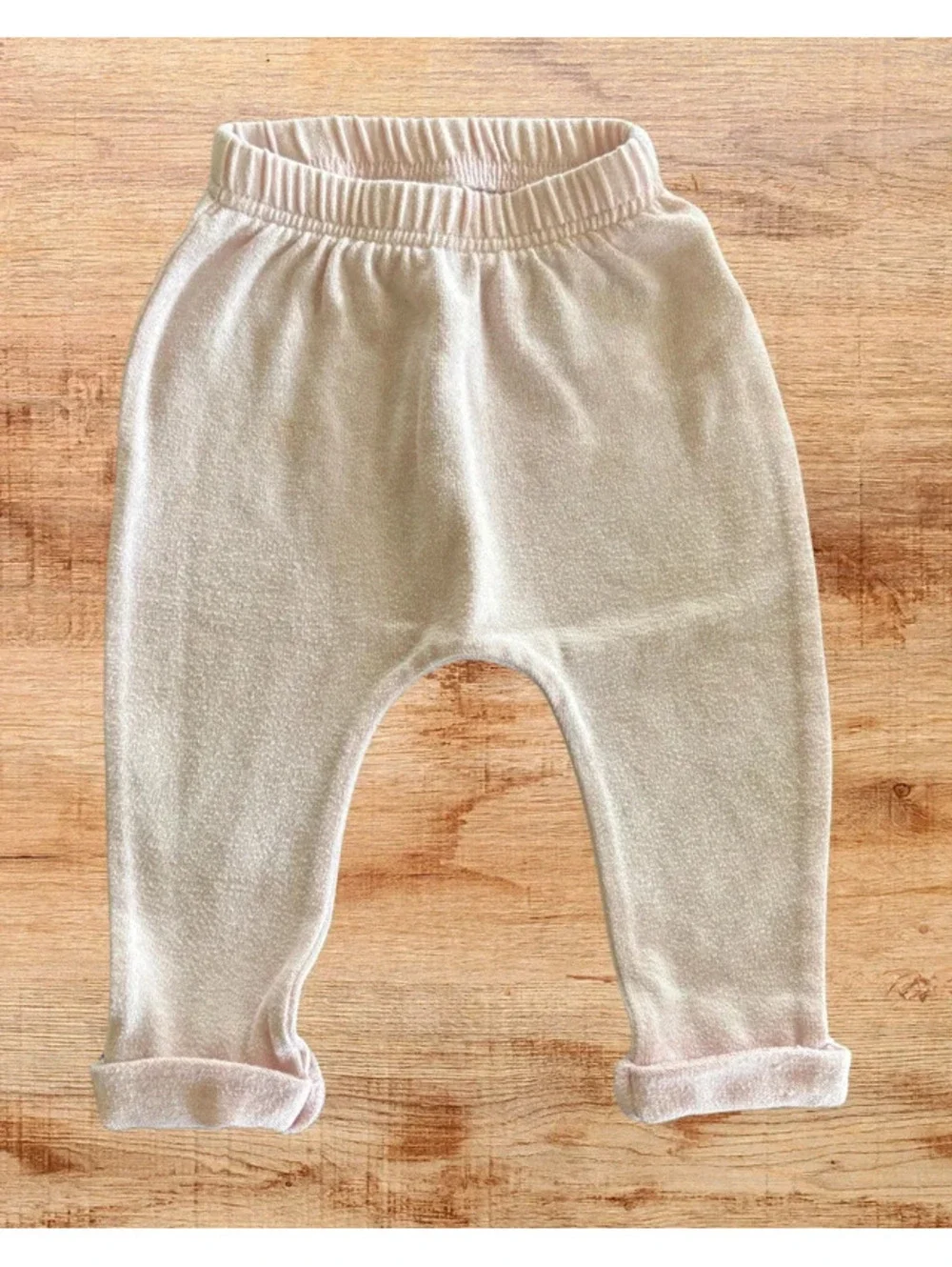 Old Navy 6-12M Light Pink Cuffed Baby Pants Soft Pull-On Bottoms